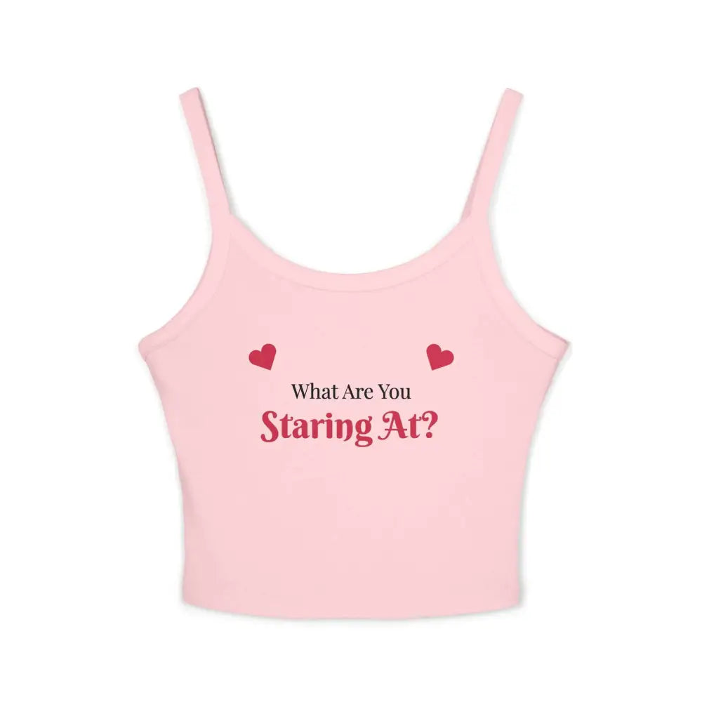 Cute Women’s Spaghetti Tank Top Summer Gym Layering Shirt - Solid Pink Blend / XS - Tank Top