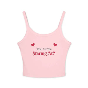 Cute Women’s Spaghetti Tank Top Summer Gym Layering Shirt - Solid Pink Blend / XS - Tank Top