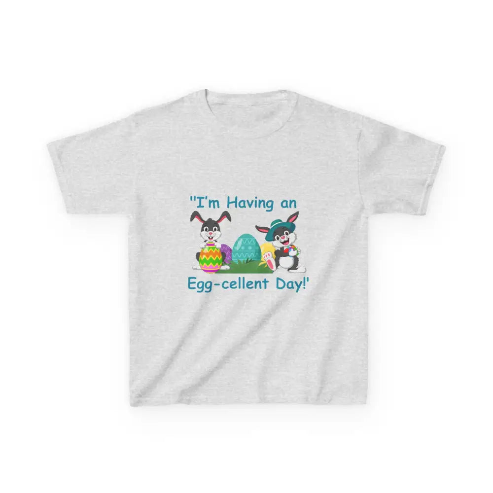 Easter T-Shirt for Kids I am Having an Egg-cellent Day Easter for Kids Clothing for Kids - Ash / XS - Kids clothes