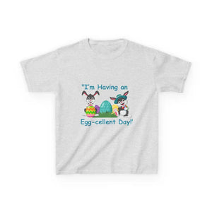 Easter T-Shirt for Kids I am Having an Egg-cellent Day Easter for Kids Clothing for Kids - Ash / XS - Kids clothes