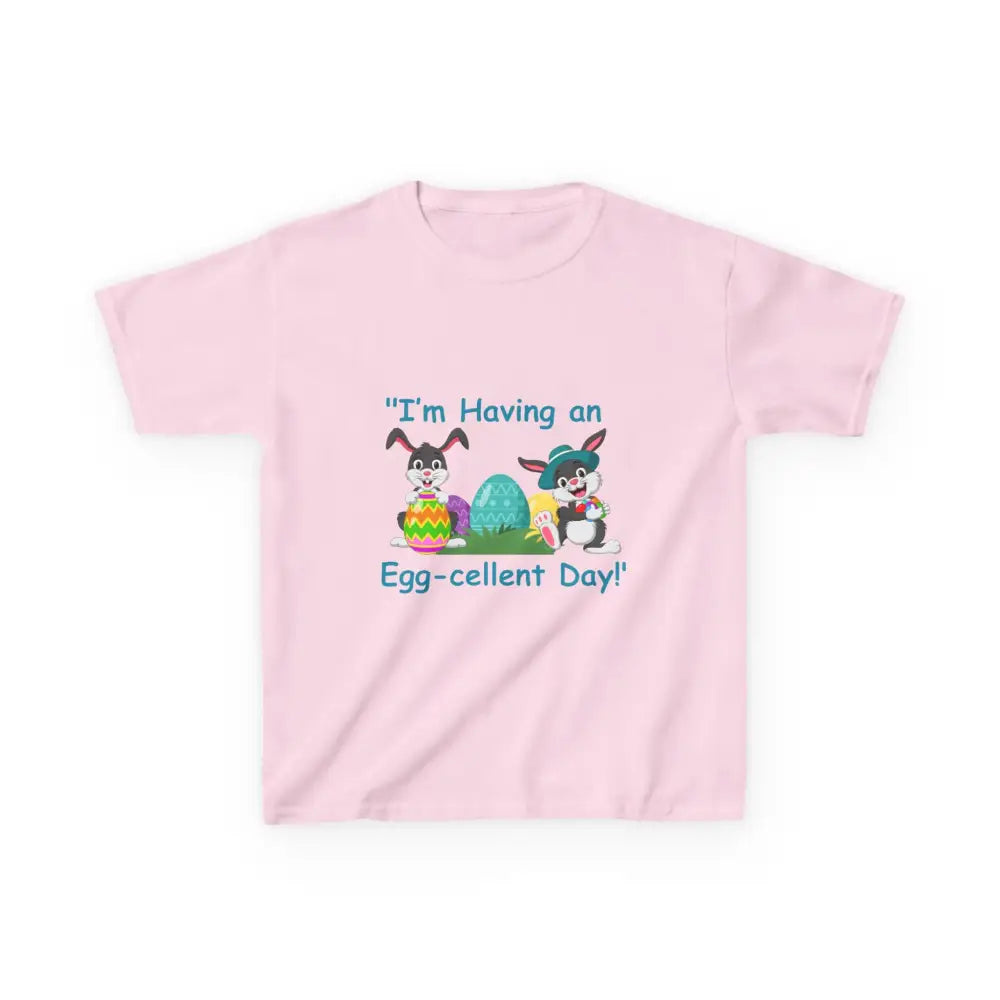 Easter T-Shirt for Kids I am Having an Egg-cellent Day Easter for Kids Clothing for Kids - Light Pink / XS - Kids