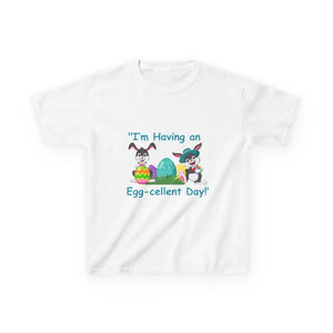 Easter T-Shirt for Kids I am Having an Egg-cellent Day Easter for Kids Clothing for Kids - White / L - Kids clothes