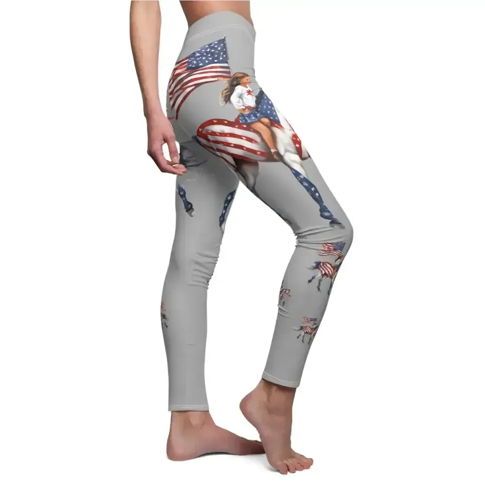 Equestrian Casual Leggings, Horse Print Workout Activewear Pants, Yoga Leggins - The Best New Thing
