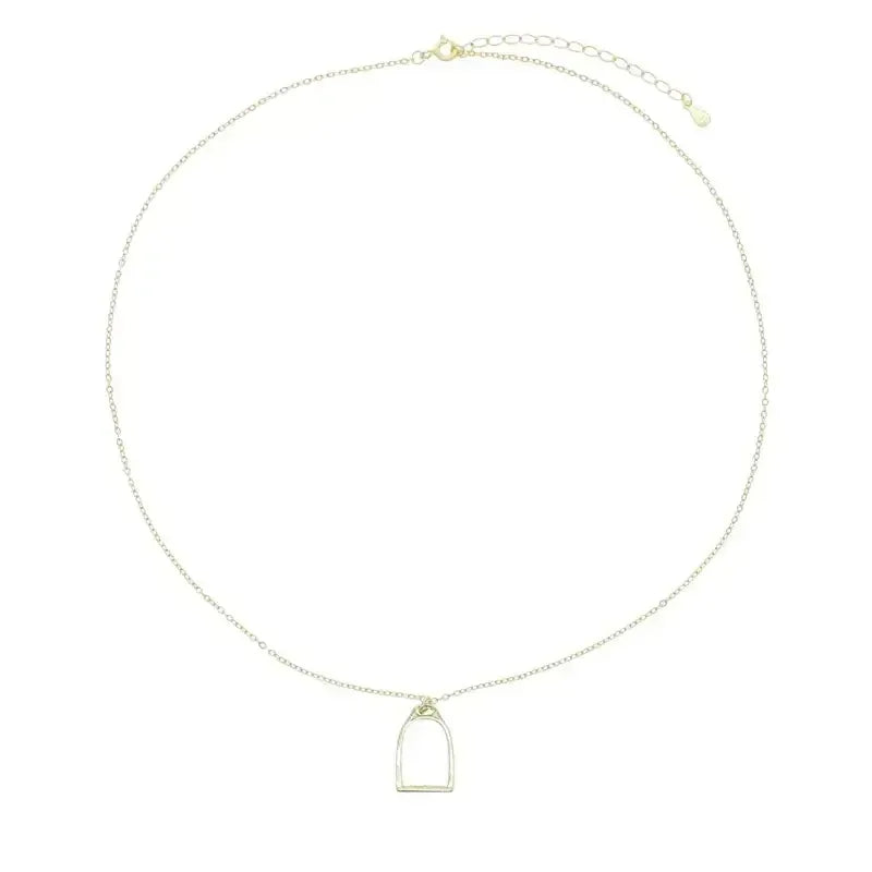 Horseshoe Stirrup Necklace, 925 Sterling Silver Equestrian Jewelry - The Best New Thing