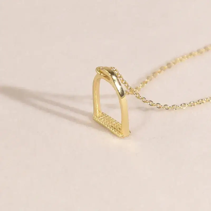 Equestrian Horseshoe Stirrup Necklace 925 Sterling Silver Jewelry - Jewelry