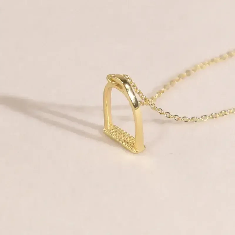 Horseshoe Stirrup Necklace, 925 Sterling Silver Equestrian Jewelry - The Best New Thing