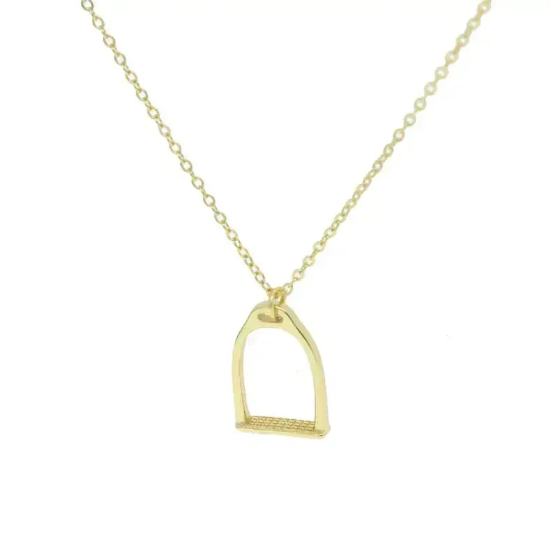 Horseshoe Stirrup Necklace, 925 Sterling Silver Equestrian Jewelry - The Best New Thing