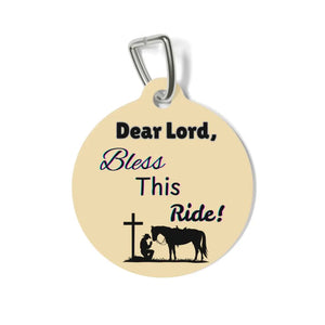 Equestrian Prayer Tack Tag Horse Lover’s Tag Unique Pet Accessory Gift for Animal Lovers Western Theme Tag - 1’’ - Tags