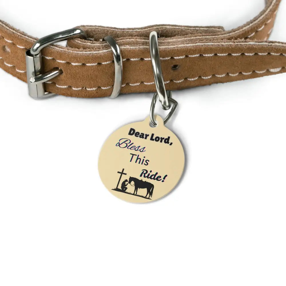 Equestrian Prayer Tack Tag Horse Lover’s Tag Unique Pet Accessory Gift for Animal Lovers Western Theme Tag - 1’’ - Tags