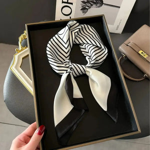 Equestrian Thin Square Neck Scarf Gift for Women Horse Lovers 27.5 x 27.5 inches - 16 / 70x70cm - Accessories