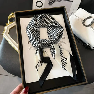 Equestrian Thin Square Neck Scarf Gift for Women Horse Lovers 27.5 x 27.5 inches - 13 / 70x70cm - Accessories