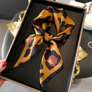 Equestrian Thin Square Neck Scarf Gift for Women Horse Lovers 27.5 x 27.5 inches - 6 / 70x70cm - Accessories