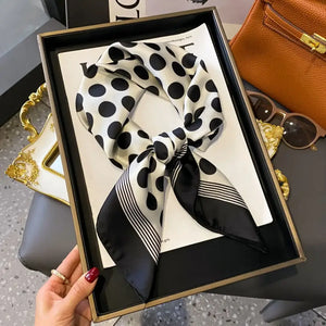 Equestrian Thin Square Neck Scarf Gift for Women Horse Lovers 27.5 x 27.5 inches - 8 / 70x70cm - Accessories