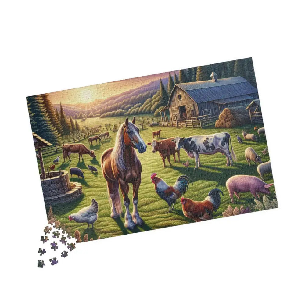 Farm Animals Horse Barnyard Puzzle Family Puzzle Games 1014 Pieces - 1014 pcs (Horizontal) - Puzzle