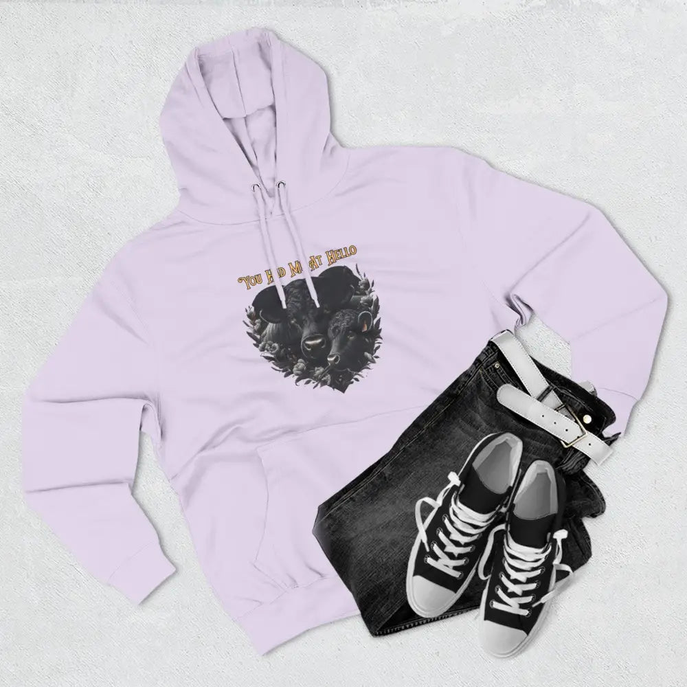 Farm Fleece Hoodie Western Farm Apparel Black Angus Bull and Cow - Hoodie