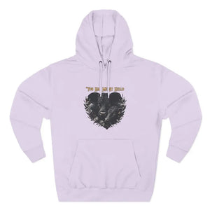 Farm Fleece Hoodie Western Farm Apparel Black Angus Bull and Cow - M / Lilac - Hoodie