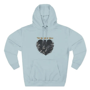 Farm Fleece Hoodie Western Farm Apparel Black Angus Bull and Cow - XS / Blue Mist - Hoodie