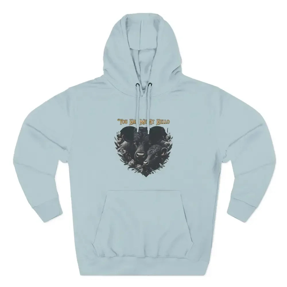 Farm Fleece Hoodie, Western Farm Apparel, Black Angus Bull and Cow - The Best New Thing