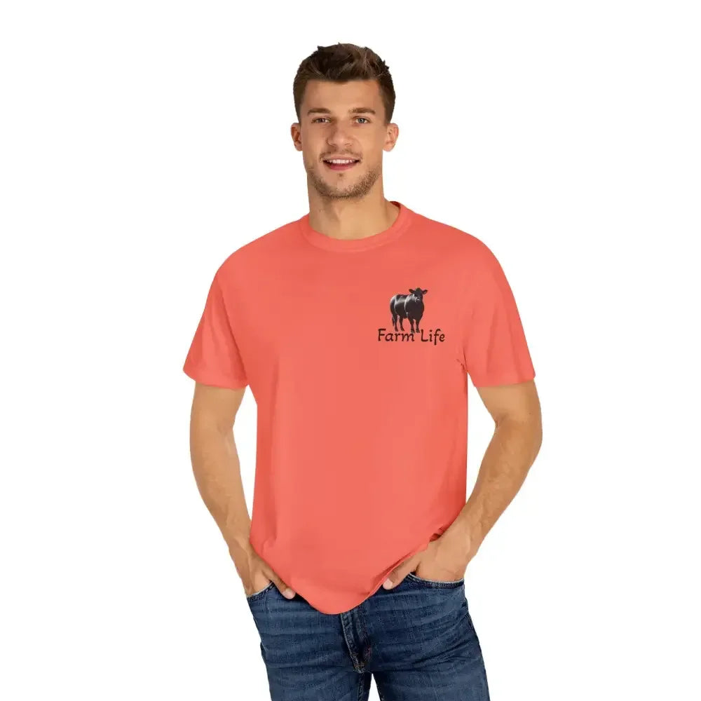 Farm Life T-Shirt, Black Angus Farmer, Rancher, Rural Farm Life - The Best New Thing
