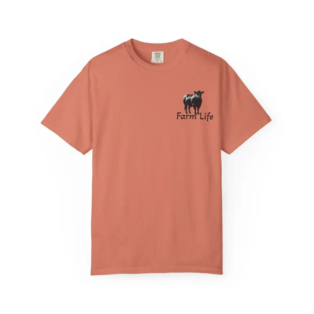 Farm Life T-Shirt Black Angus Farmer Rancher Unisex Shirt Rural Farm Life - Terracotta / S - T-Shirt