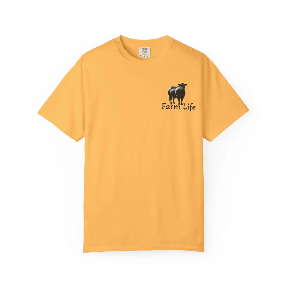 Farm Life T-Shirt Black Angus Farmer Rancher Unisex Shirt Rural Farm Life - Citrus / S - T-Shirt