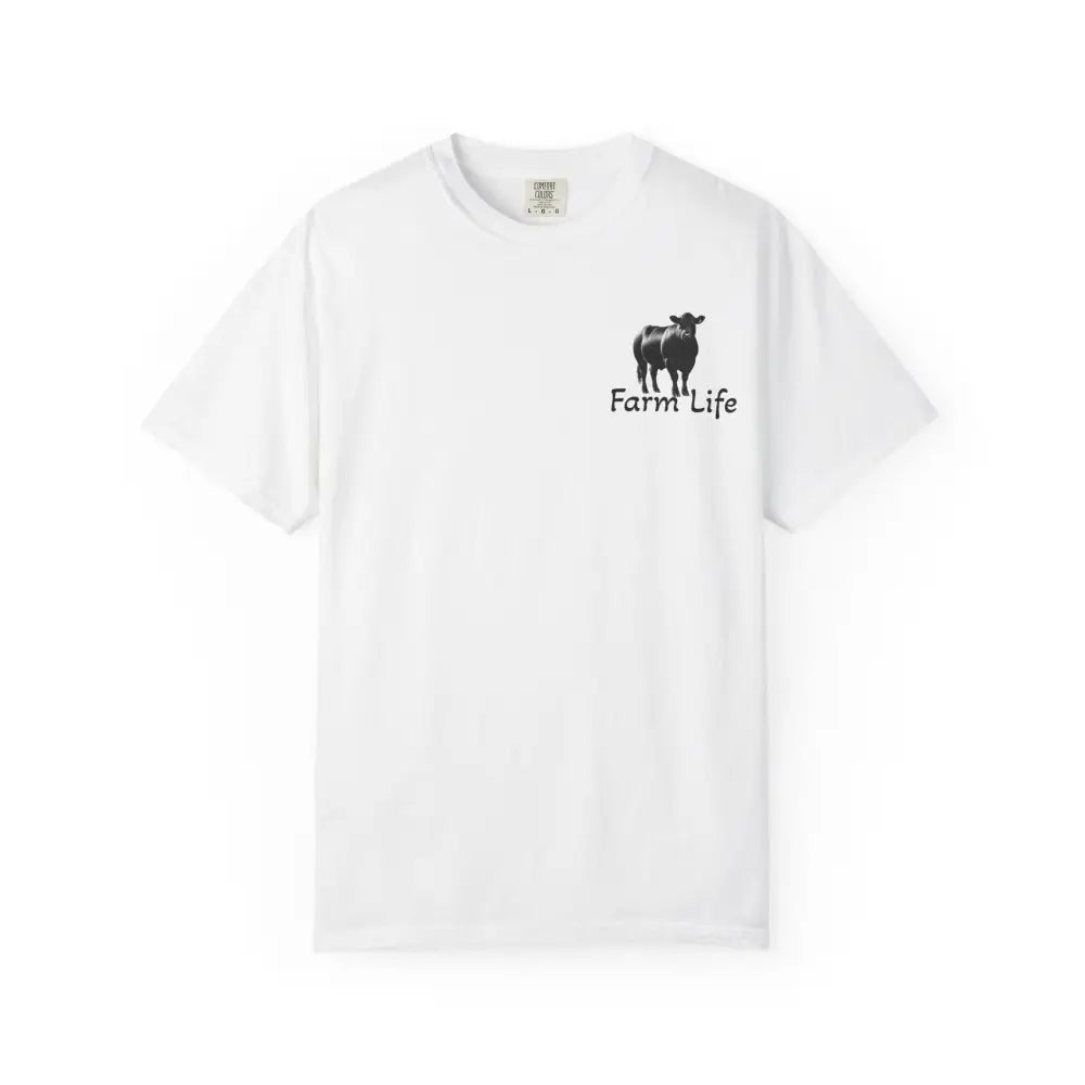 Farm Life T-Shirt Black Angus Farmer Rancher Unisex Shirt Rural Farm Life - White / S - T-Shirt