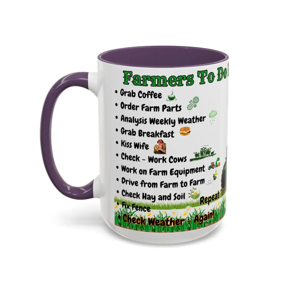 Farmer-Themed Coffee Mug Perfect Gift for Farmers Cute Cow Design Rancher Gift - Mugs