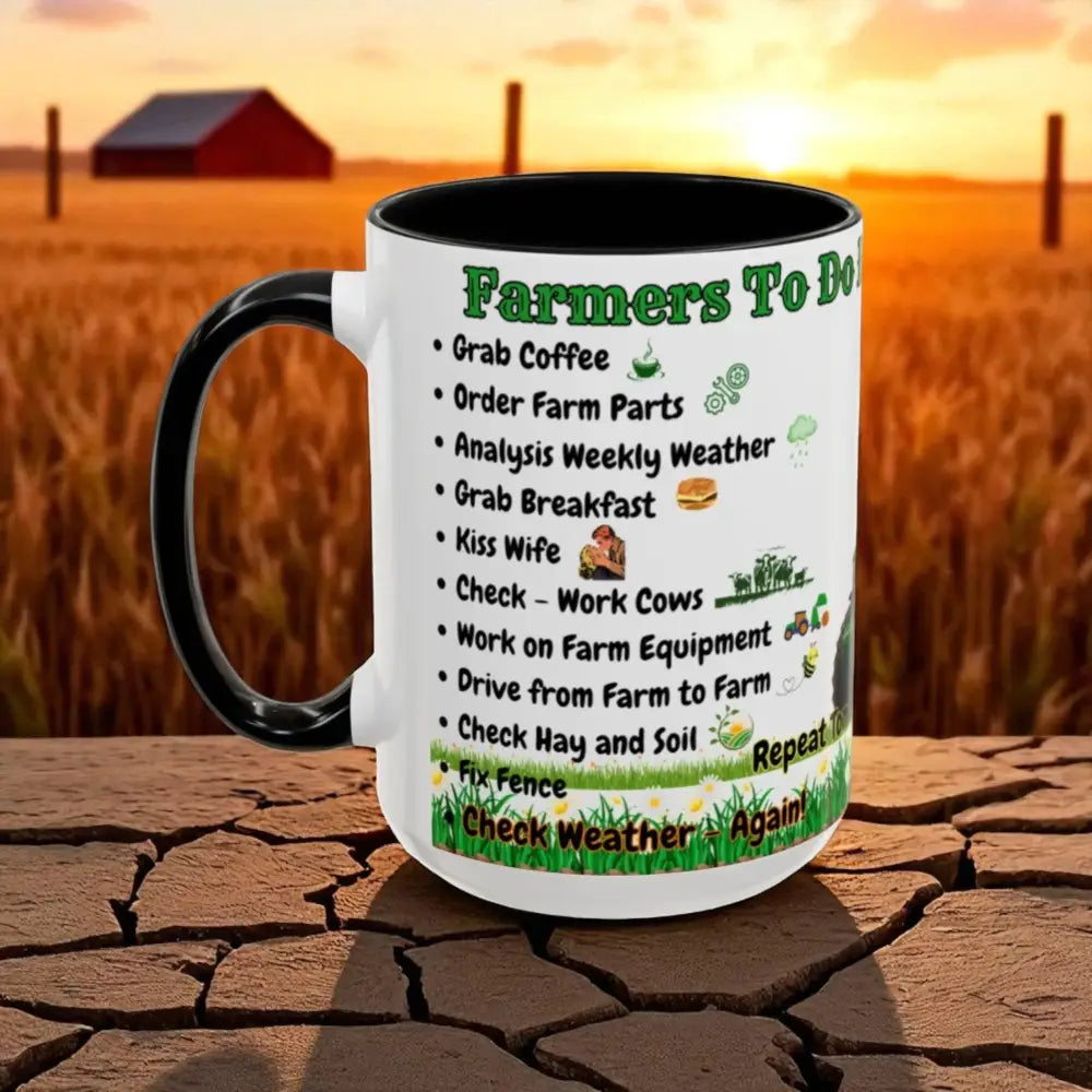 Farmer-Themed Coffee Mug Perfect Gift for Farmers Cute Cow Design Rancher Gift - Mugs