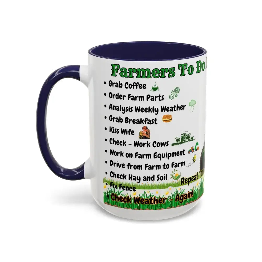 Farmer-Themed Coffee Mug Perfect Gift for Farmers Cute Cow Design Rancher Gift - Mugs