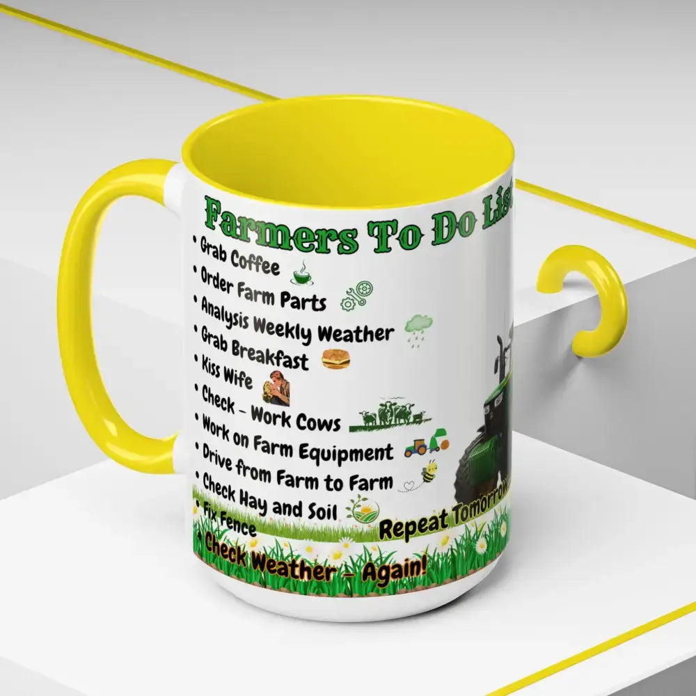 Farmer-Themed Coffee Mug Perfect Gift for Farmers Cute Cow Design Rancher Gift - Mugs