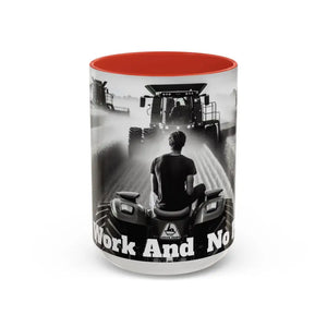 Farmer Western Gift Coffee Mug All Work and No Play Harvesting Crops Gifts for Him 15oz - 15oz / Purple - Mug