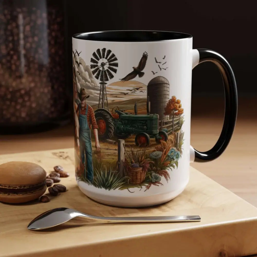 Father’s Day Coffee Mug One of a Kind Dad Country Gifts for Dad Farmer Dad Gifts Ceramic Gift Mug - Mugs