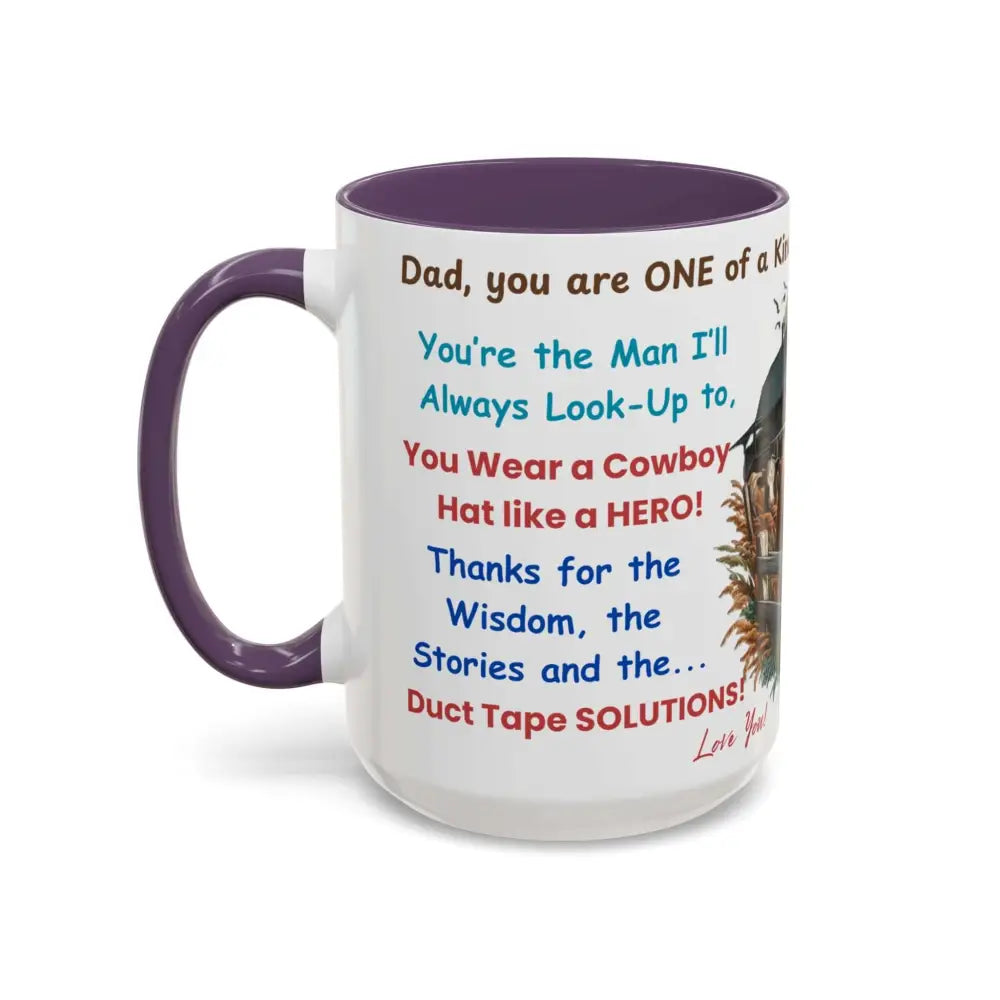 Father’s Day Coffee Mug One of a Kind Dad Country Gifts for Dad Farmer Dad Gifts Ceramic Gift Mug - Mugs