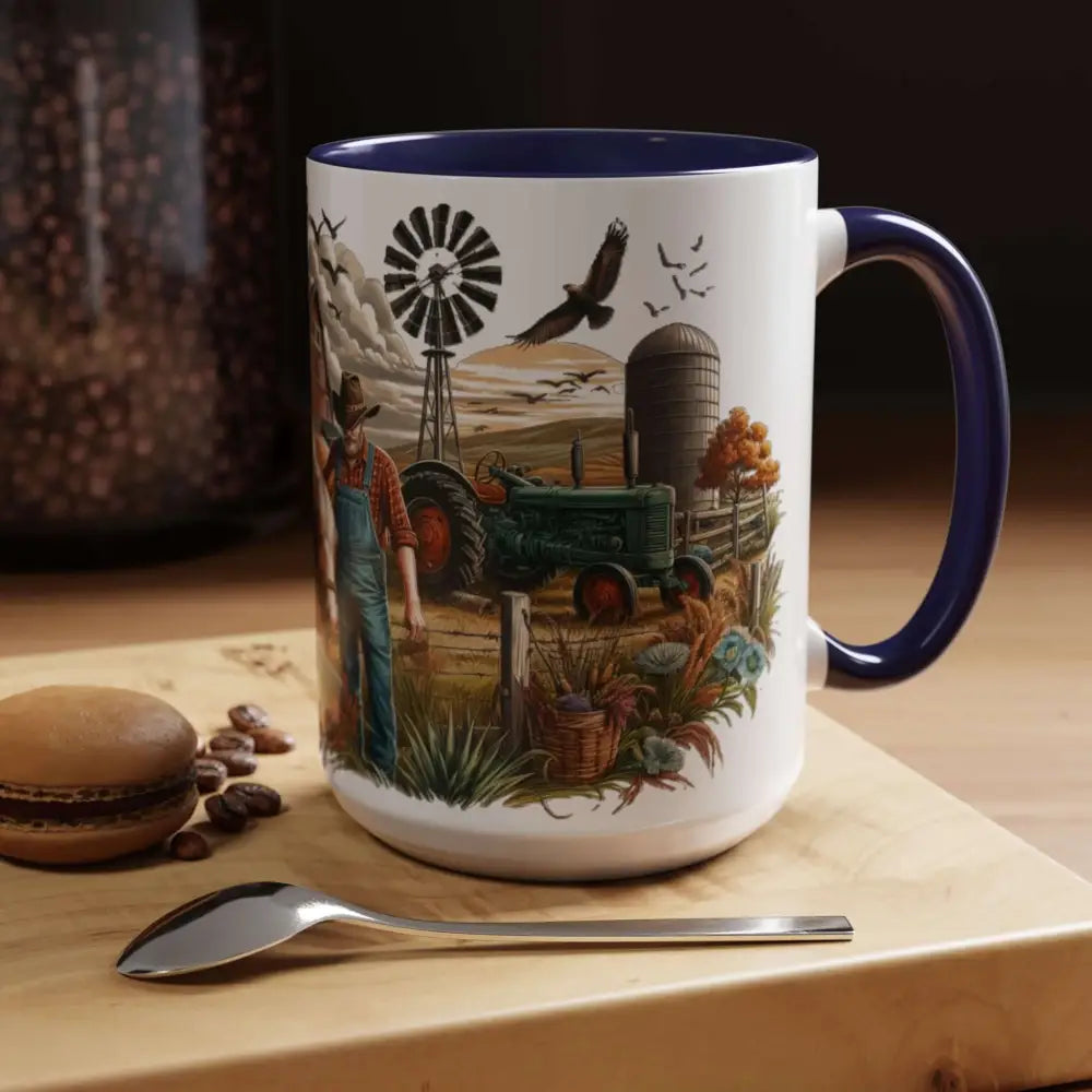 Father’s Day Coffee Mug One of a Kind Dad Country Gifts for Dad Farmer Dad Gifts Ceramic Gift Mug - Mugs