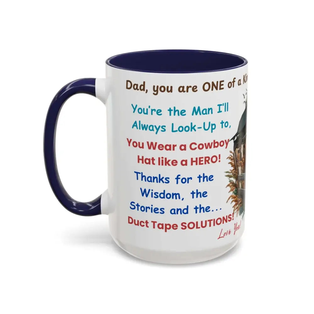 Father’s Day Coffee Mug One of a Kind Dad Country Gifts for Dad Farmer Dad Gifts Ceramic Gift Mug - Mugs