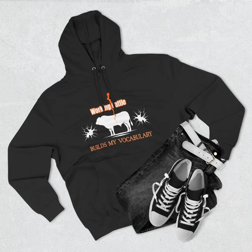 Fleece Farm Hoodie - Working Cattle Rancher Apparel Christmas Gifts for Men - Hoodie