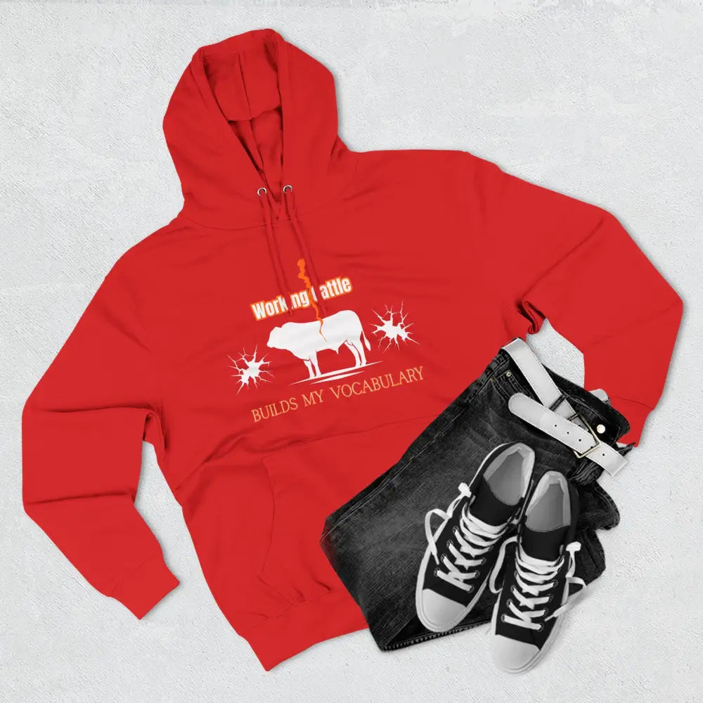 Fleece Farm Hoodie - Working Cattle Rancher Apparel Christmas Gifts for Men - Hoodie