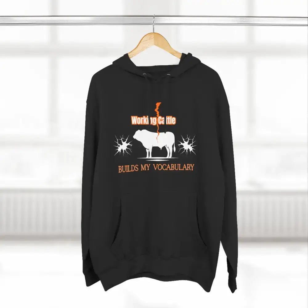 Fleece Farm Hoodie - Working Cattle Rancher Apparel Christmas Gifts for Men - Hoodie