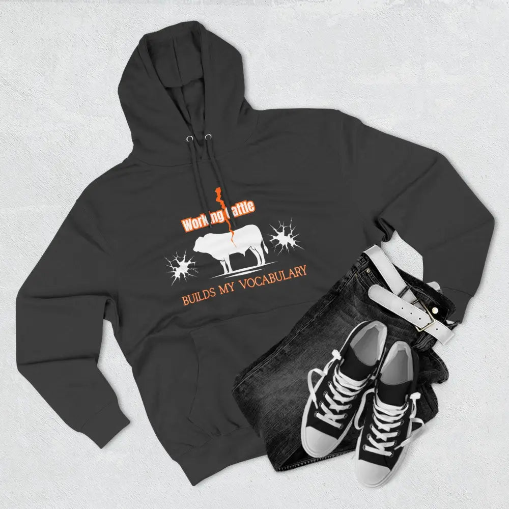 Fleece Farm Hoodie - Working Cattle Rancher Apparel Christmas Gifts for Men - Hoodie