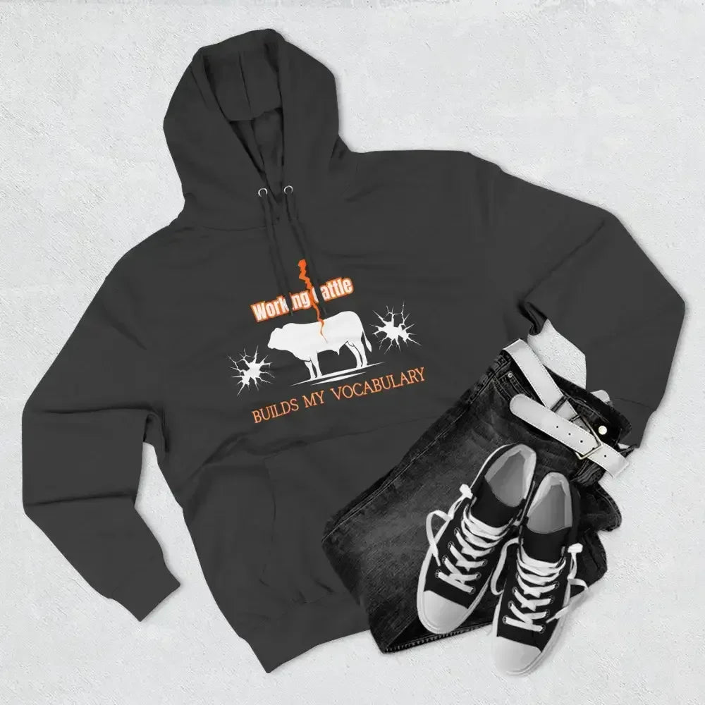 Fleece Farm Hoodie - Working Cattle Rancher Apparel Christmas Gifts for Men - Hoodie