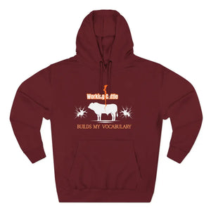 Fleece Farm Hoodie - Working Cattle Rancher Apparel Christmas Gifts for Men - XS / Burgundy - Hoodie