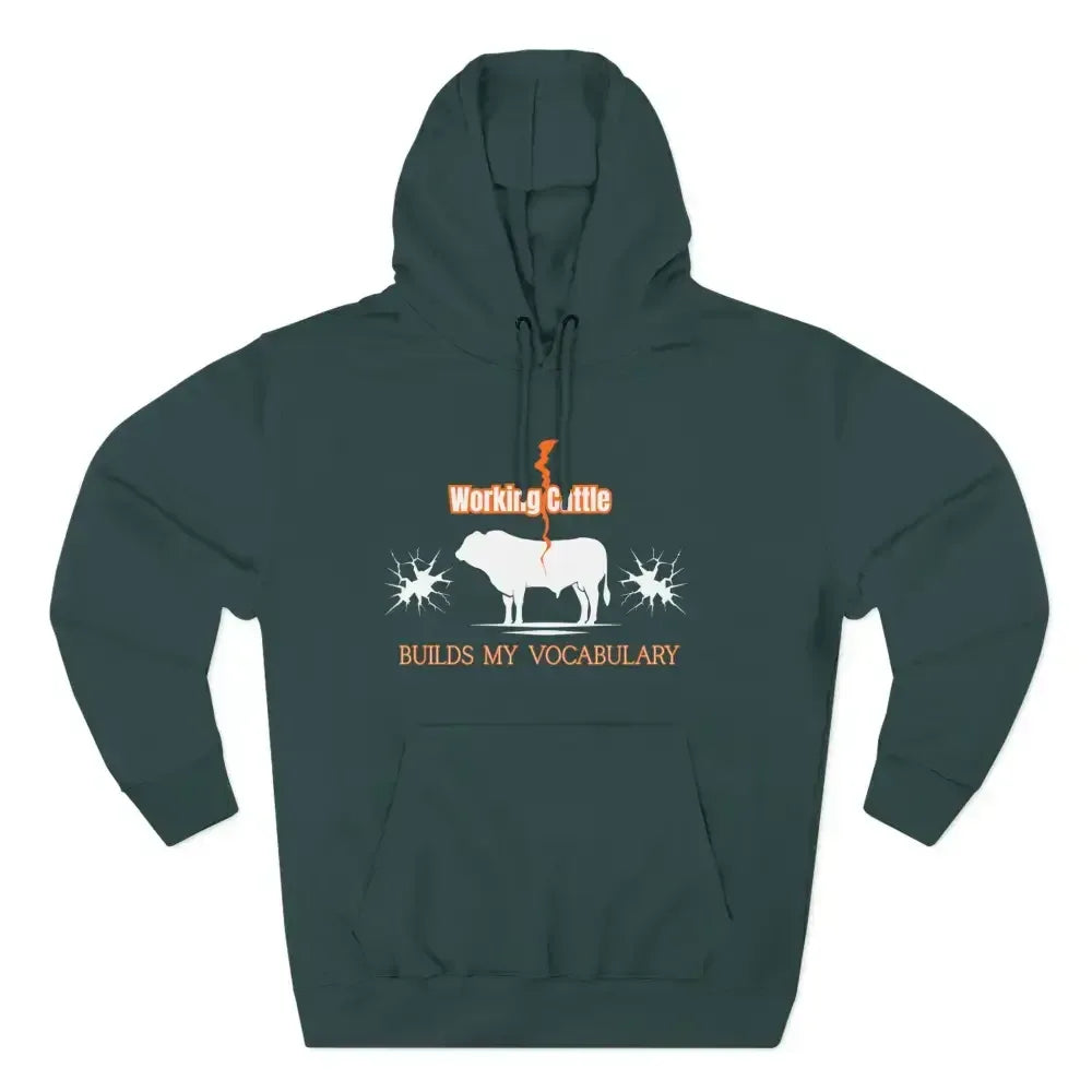 Fleece Farm Hoodie - Working Cattle Rancher Apparel Christmas Gifts for Men - S / Sports Green - Hoodie