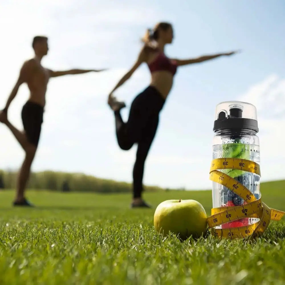 Fruit Infuser Water Bottle BPA Free Plastic Sport Shaker Drink Bottle 32oz 1 Bottle - Black | 1 Bottle / 1000 ML