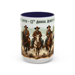 Fundraiser Coffee Mug - Larkin Coffer Annual Trail Ride Fundraiser 15 oz Custom Horse Lover Cups - 15oz / Navy - Mug