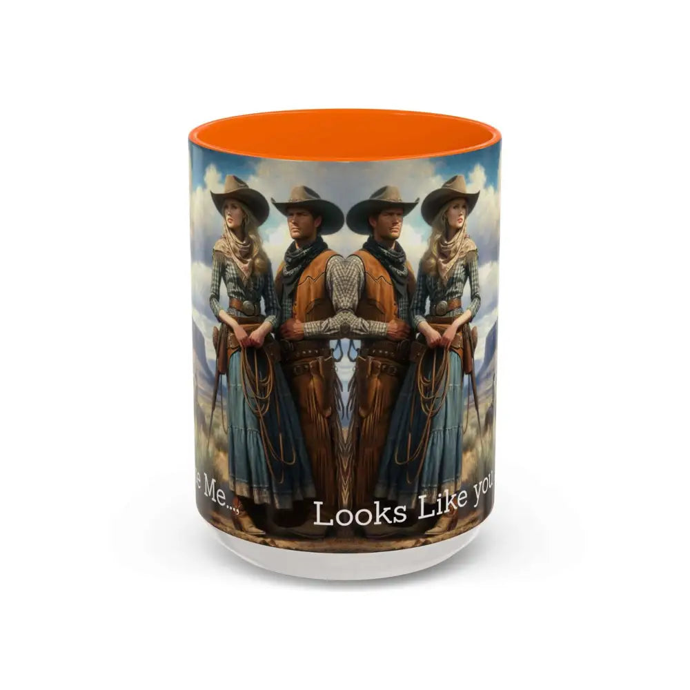 Good Cup of Country Coffee Mug Looks Like You Love Me Western Coffee Cup 15oz Cowgirl Coffee Mugs - 15oz / Orange - Mugs