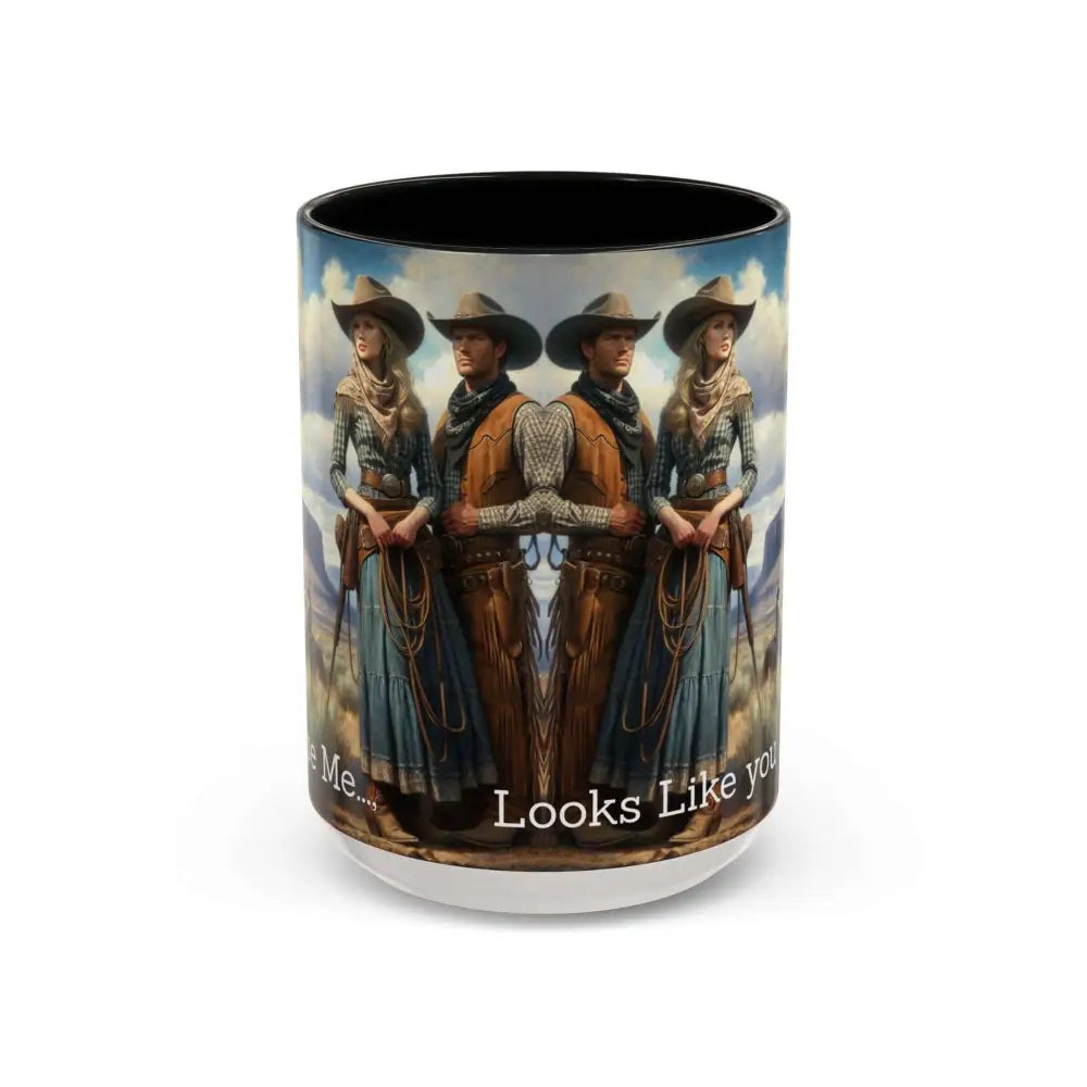 Good Cup of Country Coffee Mug Looks Like You Love Me Western Coffee Cup 15oz Cowgirl Coffee Mugs - 15oz / Black - Mugs