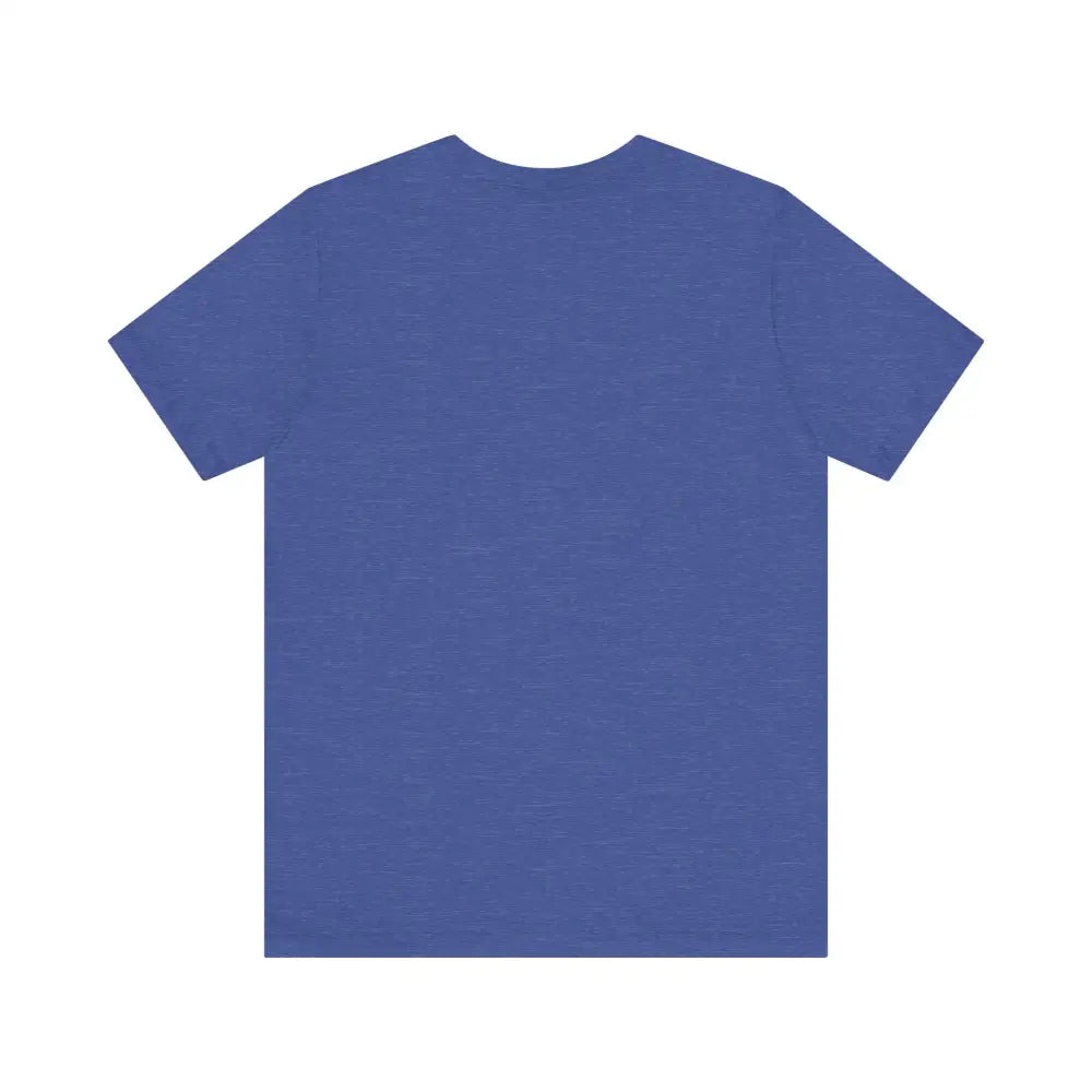 Blue short sleeve t-shirt from Honey I Don’t Blame You classic unisex jersey collection