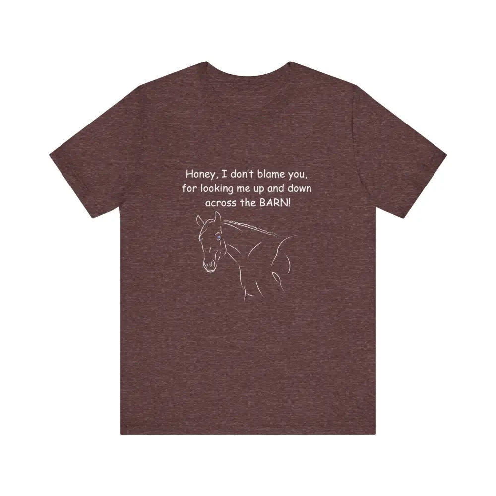 Maroon horse graphic classic unisex jersey short sleeve tee Cowgirl Gifts