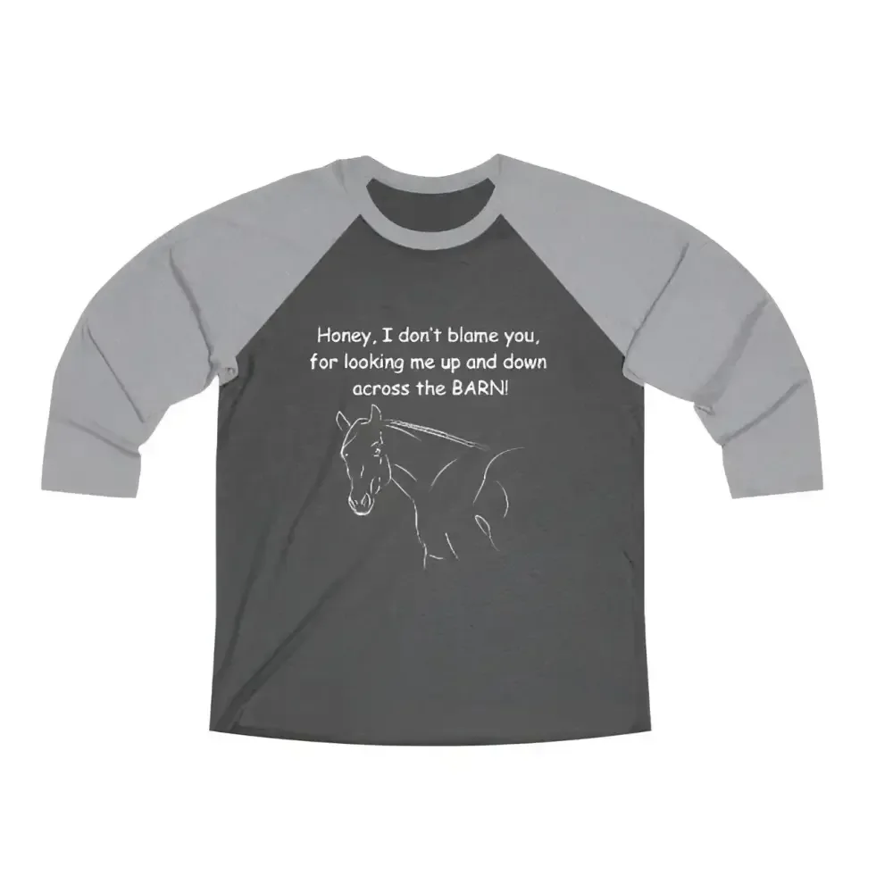 Charcoal gray unisex loose-fit horse lover tee with horse graphic