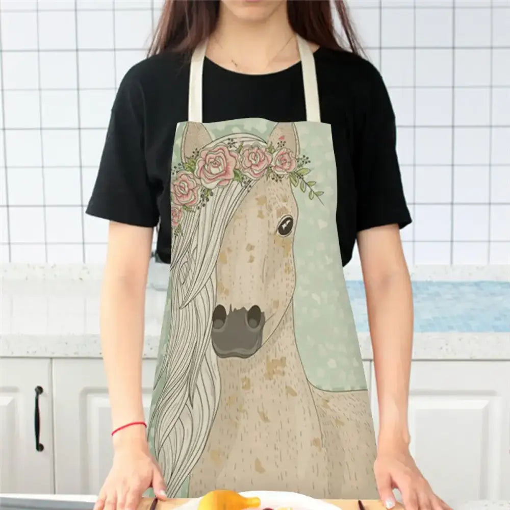 Horse Bib Apron Horse Lover Gifts Ideas Sleeveless Cooking Apron - Apron